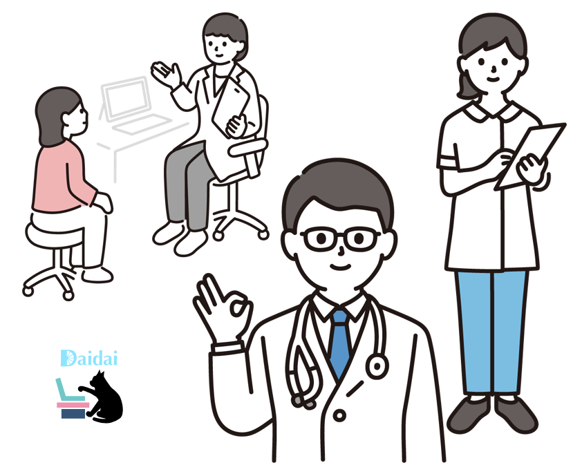 医師と看護師がタブレットで健診データを確認